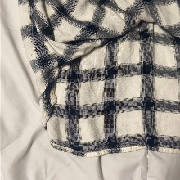 Hollister Flannel Cross Wrapped Blouse Sz M - Picture 3 of 10